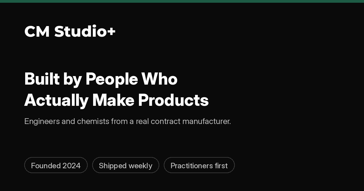 About Us | CM Studio+ Formulation Software